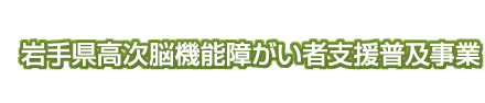 岩手県高次脳機能障がい者支援普及事業